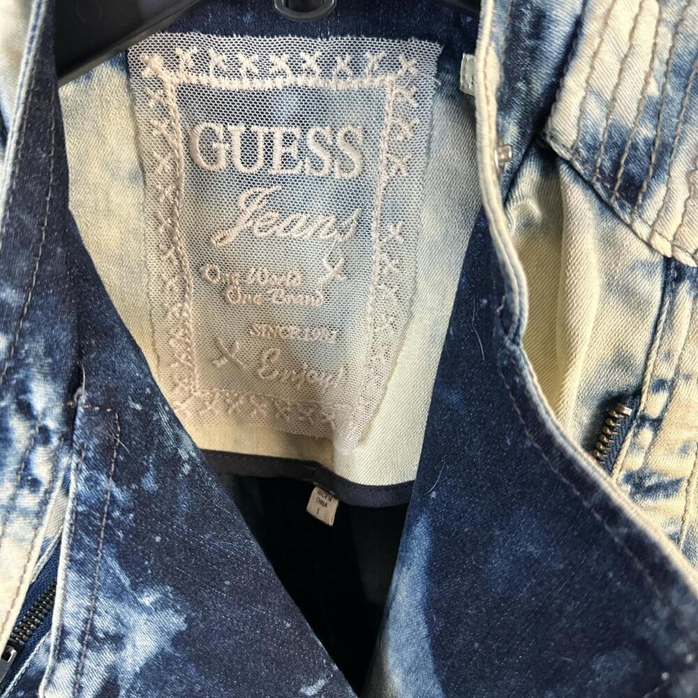Vintage Guess cowboy moto trendy tie dye jacket Women's size small - Picture 2 of 7